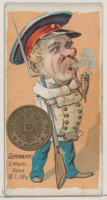 Germany, 5 Mark, from the series Coins of All Nations (N72, variation 2) for Duke brand cigarettes Wall Art by W. Duke, Sons & Co. - High-Resolution Digital Print
