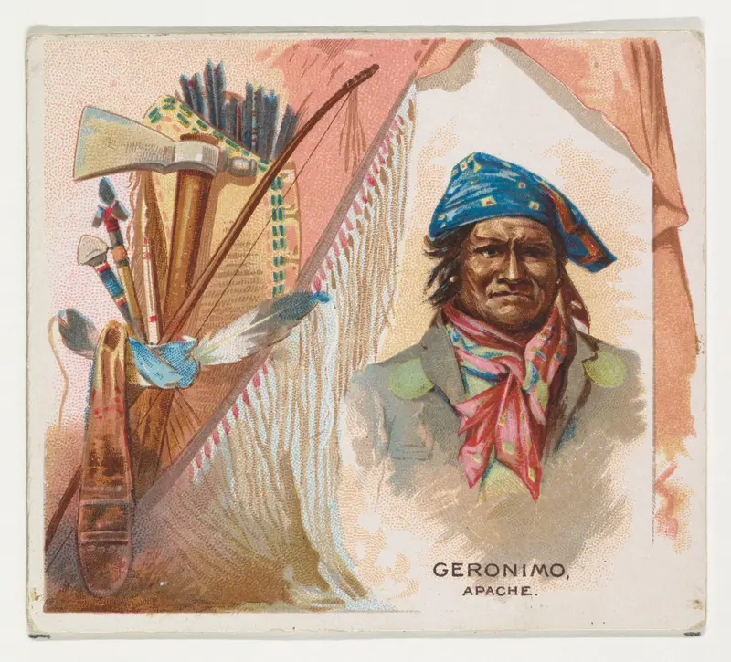 Geronimo, Apache, from the American Indian Chiefs series (N36) for Allen & Ginter Cigarettes Wall Art by Allen & Ginter - High-Resolution Digital Print
