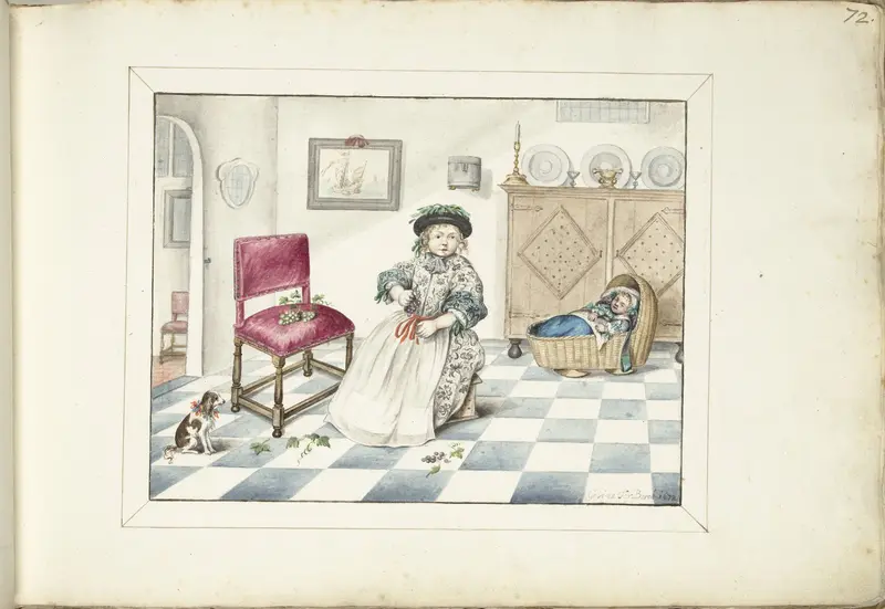 Gerrit en Cornelis Schellinger als kind Wall Art by Unknown - High-Resolution Digital Print