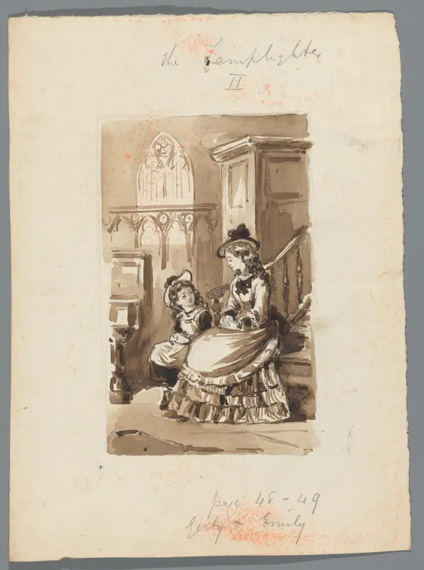 Gerty en Emily in de kerk Wall Art by Joseph Ludovic Scheidel - High-Resolution Digital Print