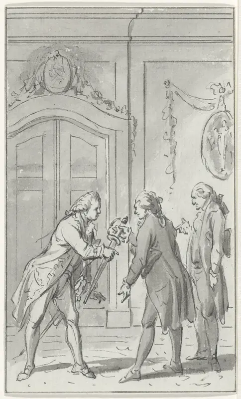 Geschenk aan admiraal Bailli de Suffren namens de Staten-Generaal, 1784 Wall Art by Jacobus Buys - High-Resolution Digital Print