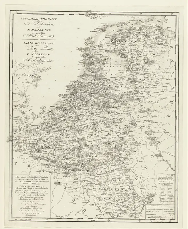 Geschiedkundige kaart van de Nederlanden Wall Art by Unknown - High-Resolution Digital Print