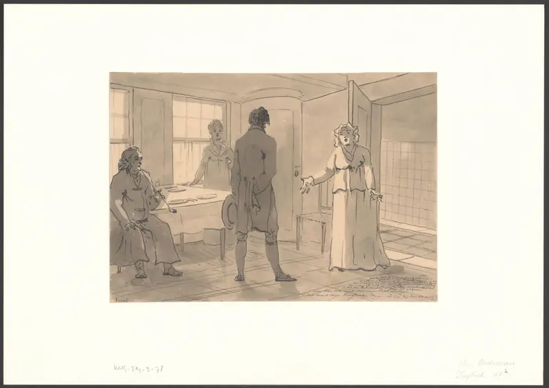 Gesprek in de keuken Wall Art by Christiaan Andriessen - High-Resolution Digital Print