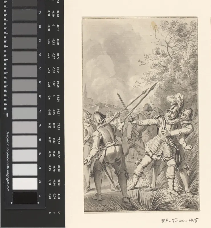 Gevangenneming van Philips van Marnix door de Spanjaarden bij Maaslandsluis, 1573 Wall Art by Unknown - High-Resolution Digital Print