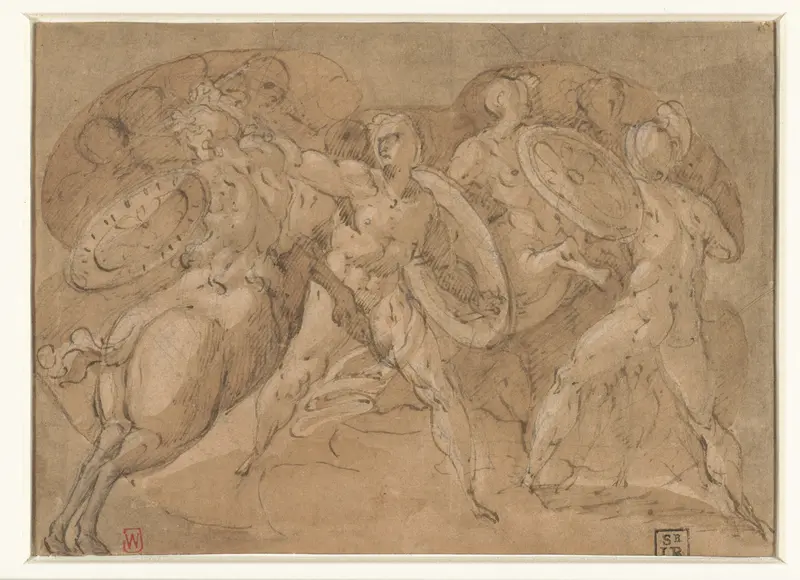 Gevecht tussen Lapithen en Centauren Wall Art by Unknown - High-Resolution Digital Print