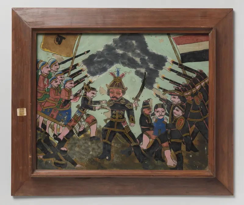 Gevecht tussen Nederlandse militairen en inlanders Wall Art by anonymous - High-Resolution Digital Print