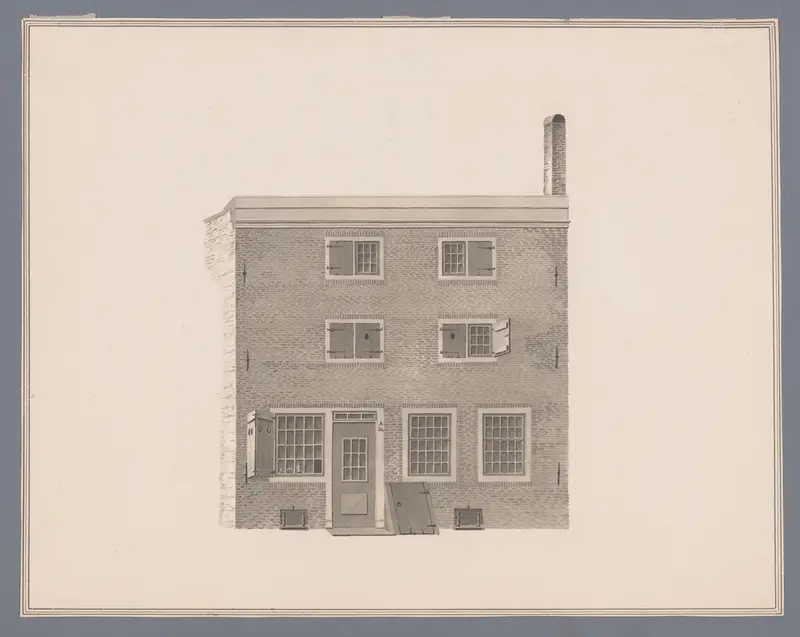 Gevel van de woning van Zacharias Jansen te Middelburg in de Kapoenstraat Wall Art by Lodewijk Gilles Haccou - High-Resolution Digital Print