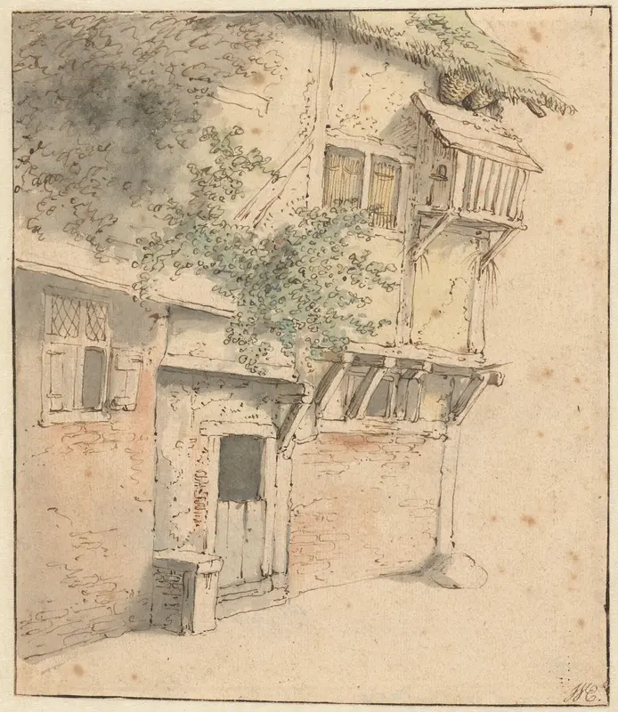 Gevel van een begroeid huis Wall Art by Unknown - High-Resolution Digital Print