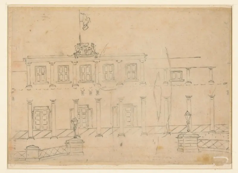 Gevel van een regeringsgebouw Wall Art by Frederik Hendrik Weissenbruch - High-Resolution Digital Print