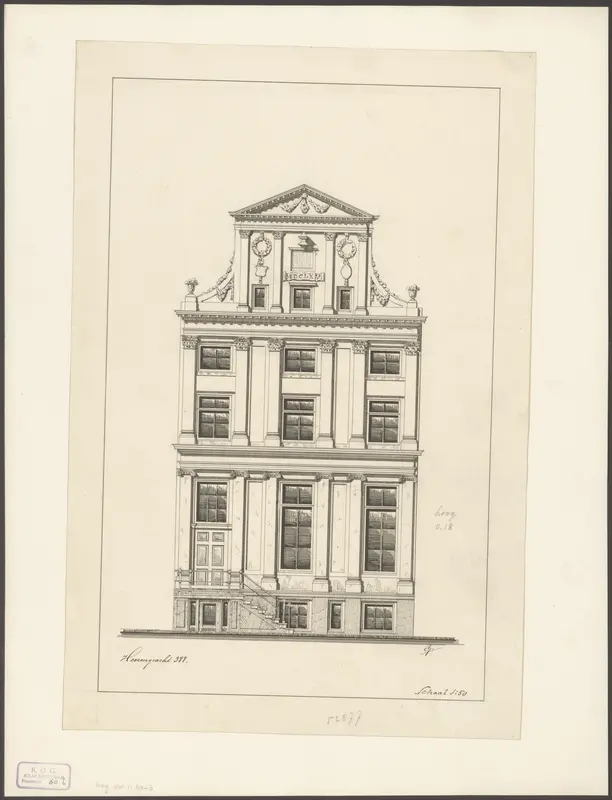 Gevel van een woonhuis op de Herengracht in Amsterdam Wall Art by Unknown - High-Resolution Digital Print