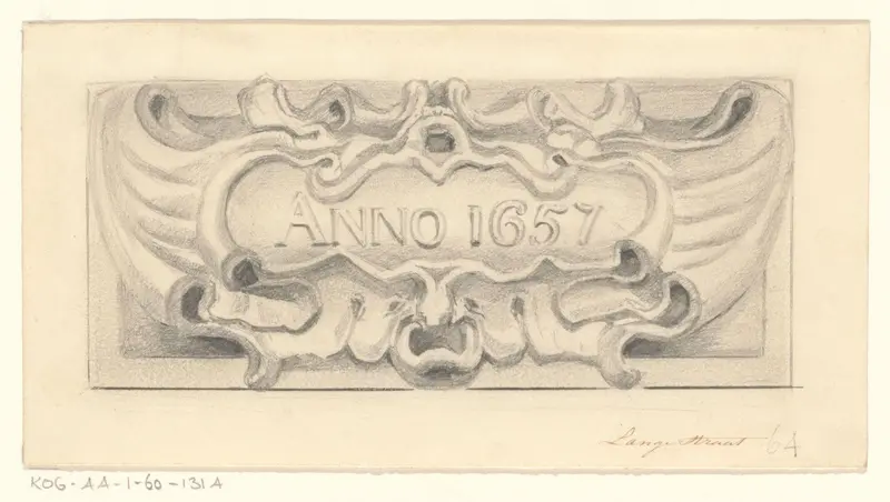 Gevelsteen in de Langestraat 64 Wall Art by anonymous - High-Resolution Digital Print