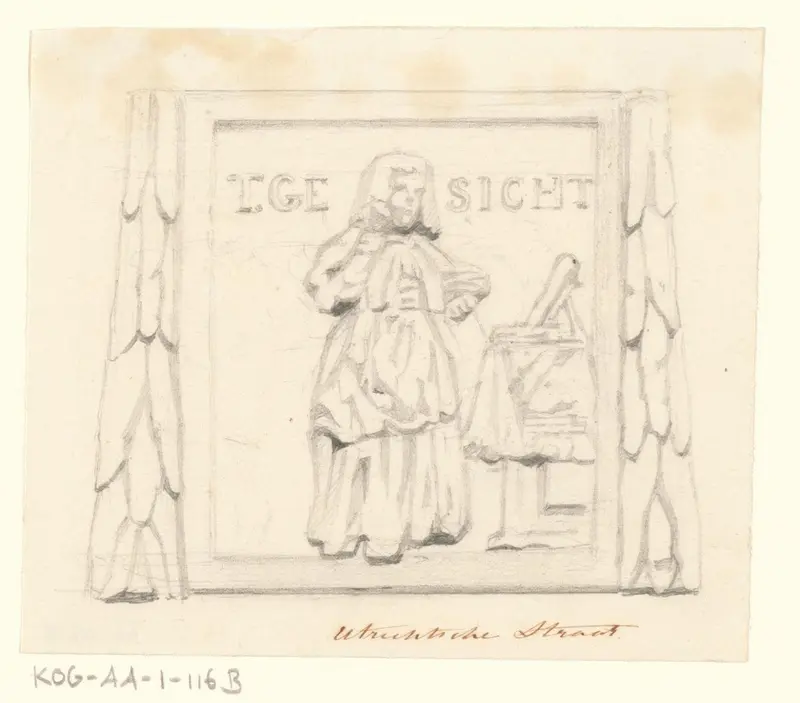 Gevelsteen met de verbeelding van het Zicht Wall Art by anonymous - High-Resolution Digital Print