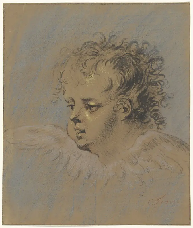 Gevleugeld engelenkopje Wall Art by Unknown - High-Resolution Digital Print