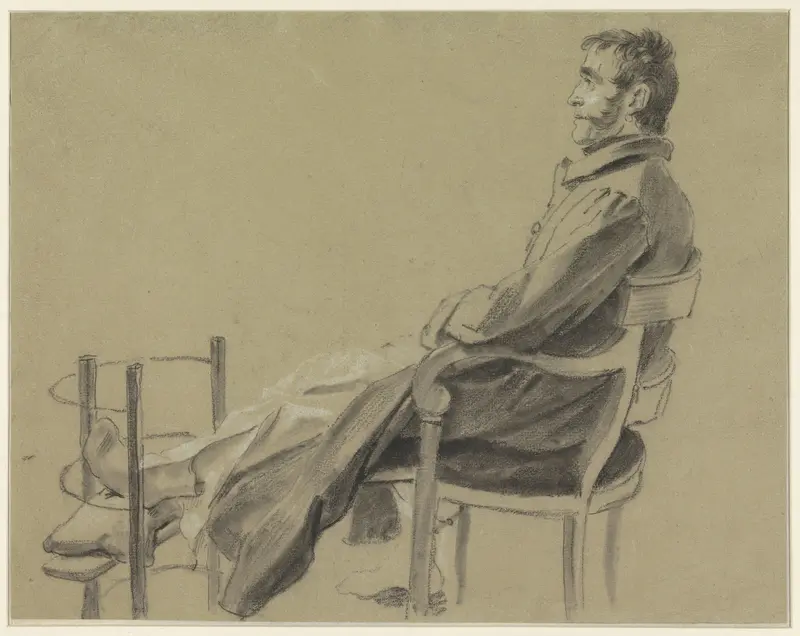 Gewonde soldaat, zittend in een stoel Wall Art by Jacob Joseph Eeckhout - High-Resolution Digital Print