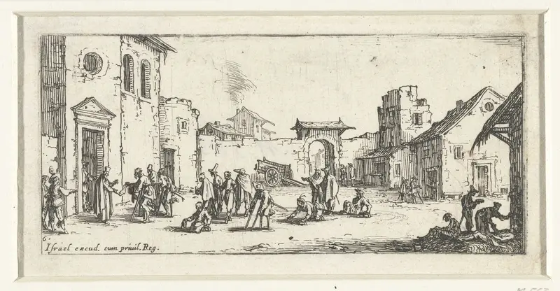 Gewonden bij een ziekenhuis Wall Art by Jacques Callot - High-Resolution Digital Print