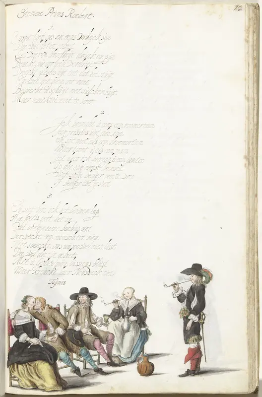 Gezelschap van vijf personen Wall Art by Gesina ter Borch - High-Resolution Digital Print