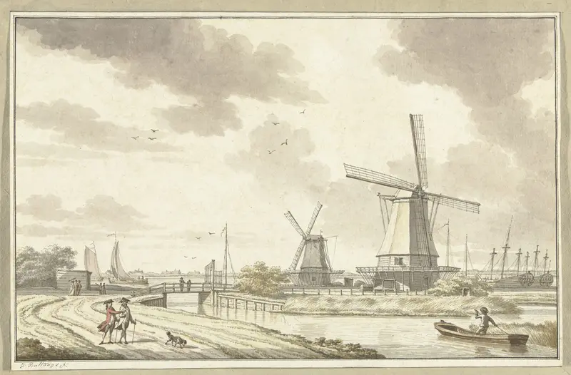Gezicht aan de Zandhoek, buiten Haarlemmerpoort te Amsterdam Wall Art by Jan Bulthuis - High-Resolution Digital Print