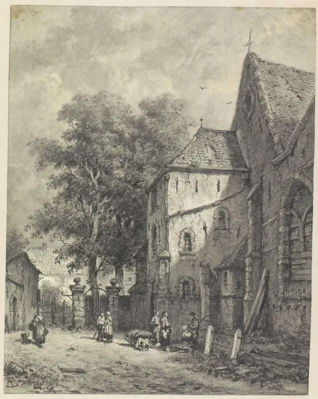 Gezicht bij een kerk Wall Art by Adrianus Eversen - High-Resolution Digital Print