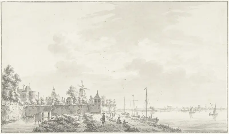 Gezicht buiten Gorinchem, met de Waterpoort Wall Art by Pieter Jan van Liender - High-Resolution Digital Print