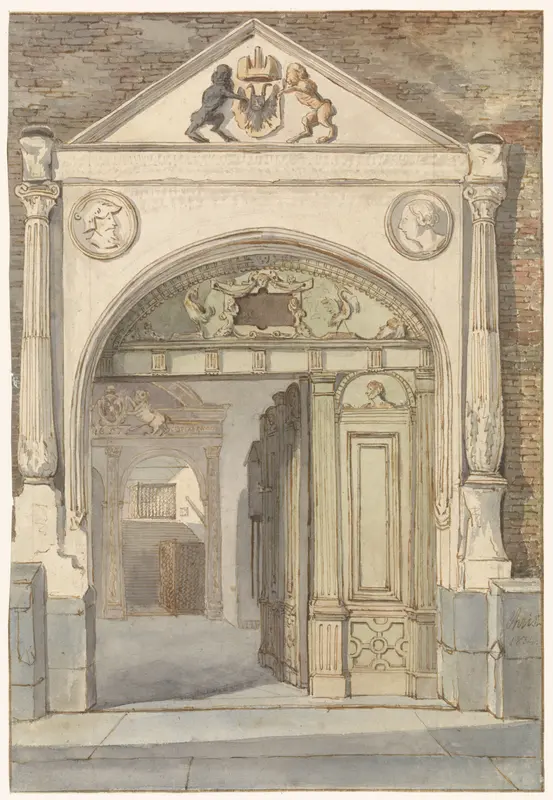 Gezicht in de hal van het stadhuis te Nijmegen Wall Art by Johannes Franciscus Christ - High-Resolution Digital Print