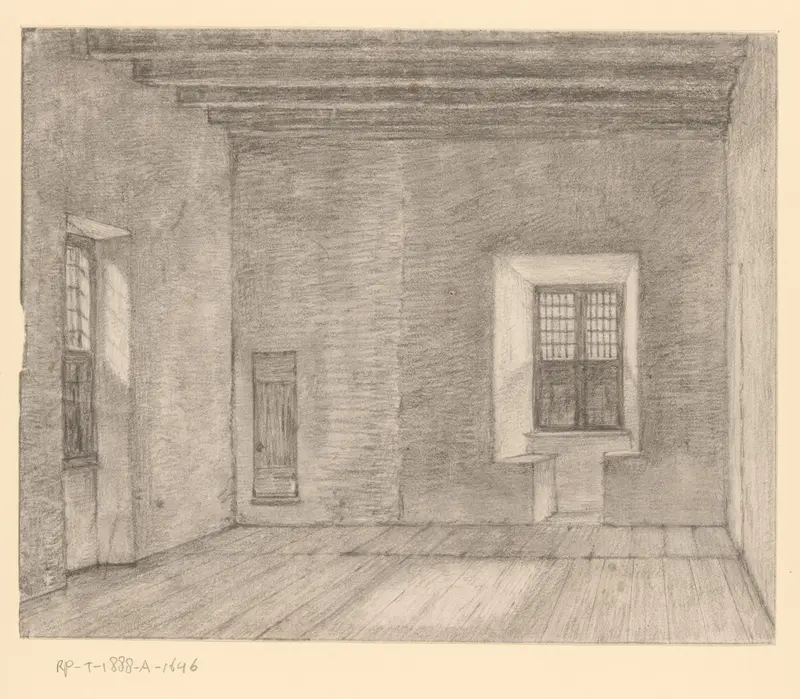 Gezicht in de kamer van Hugo de Groot in Slot Loevestein Wall Art by Gerrit Lamberts - High-Resolution Digital Print