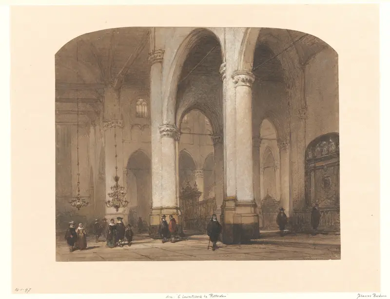 Gezicht in de St.-Laurenskerk te Rotterdam Wall Art by Johannes Bosboom - High-Resolution Digital Print