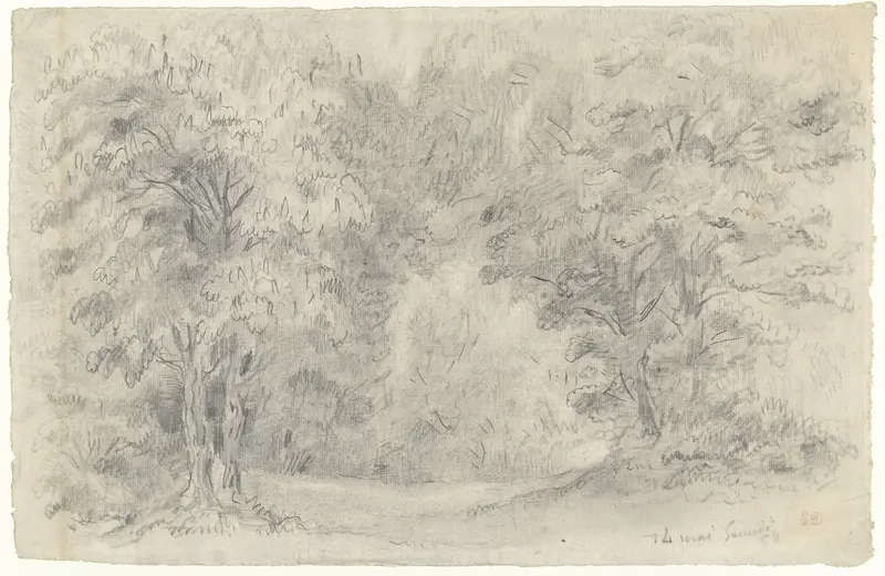 Gezicht in een bos Wall Art by Eugène Delacroix - High-Resolution Digital Print
