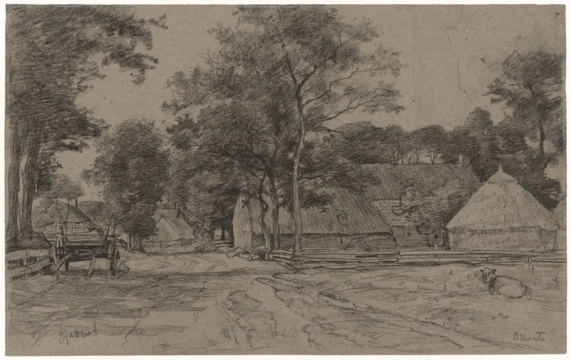 Gezicht in een Drents dorp Wall Art by Paul Joseph Constantin Gabriël - High-Resolution Digital Print