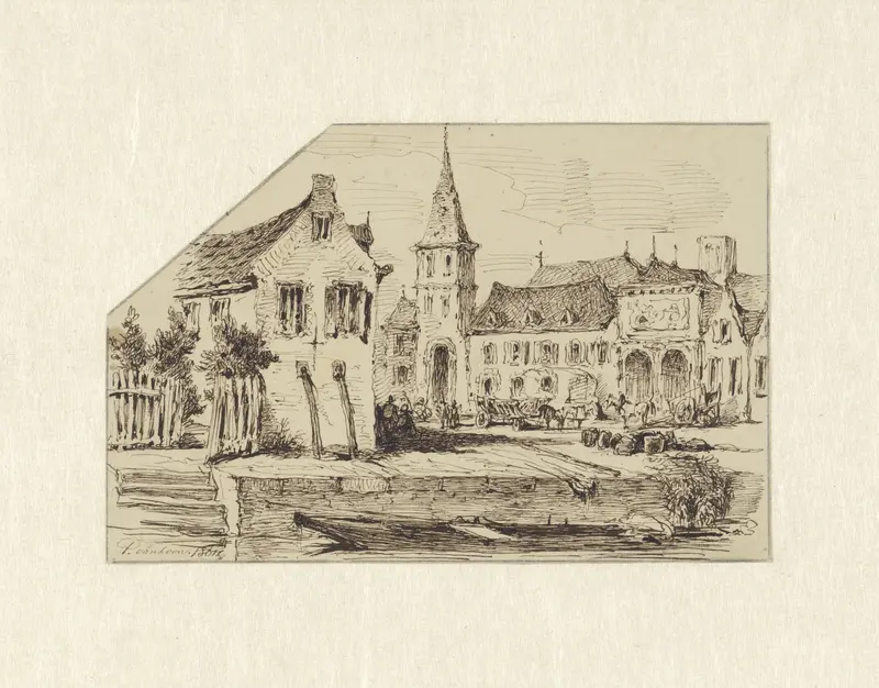 Gezicht in een Duits stadje Wall Art by Unknown - High-Resolution Digital Print