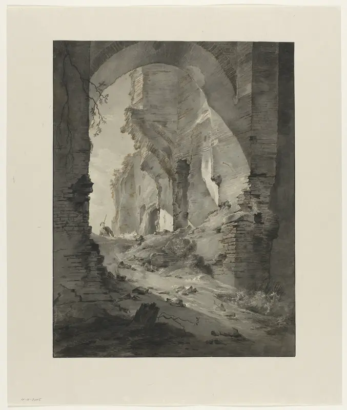 Gezicht in een ruïne (Brederode?) Wall Art by Gerard van Nijmegen - High-Resolution Digital Print