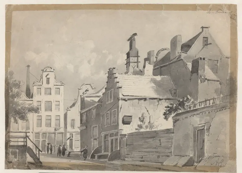Gezicht in een straatje te Amsterdam Wall Art by Unknown - High-Resolution Digital Print
