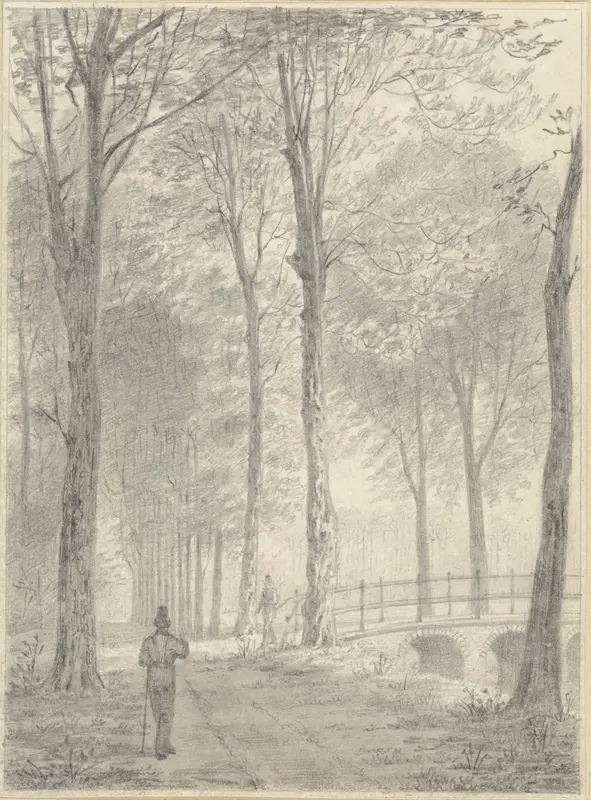 Gezicht in het bos van het hof te Bergen, bij Heiloo Wall Art by Hendrik Abraham Klinkhamer - High-Resolution Digital Print