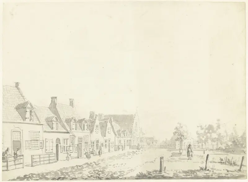 Gezicht in het dorp Kruiningen, op Zuid-Beveland Wall Art by anonymous - High-Resolution Digital Print