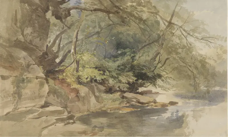 Gezicht in Stapleton Wood, bij Bristol Wall Art by William James Muller - High-Resolution Digital Print