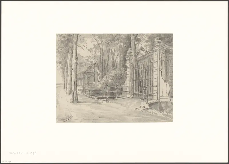 Gezicht langs de Amsteldijk, gezien naar het hek van buitenplaats Slotzigt Wall Art by Unknown - High-Resolution Digital Print