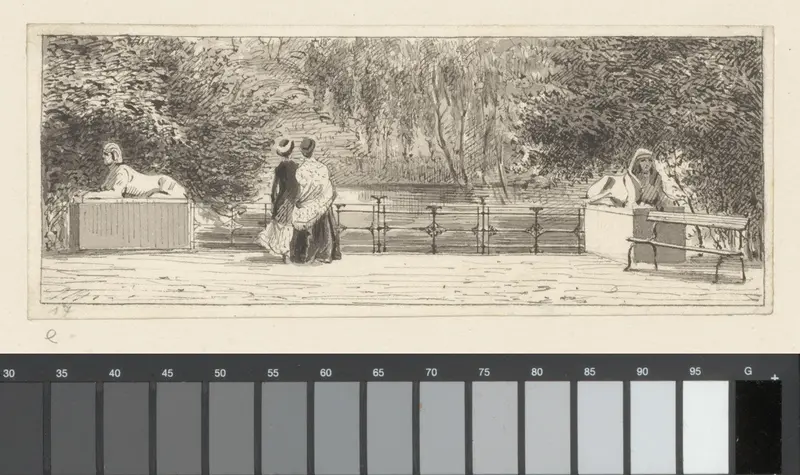 Gezicht langs de grote vijver in Artis Wall Art by Unknown - High-Resolution Digital Print