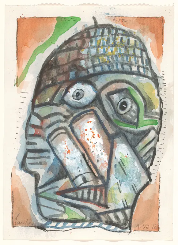 Gezicht met scheef linkeroog Wall Art by Lucebert - High-Resolution Digital Print