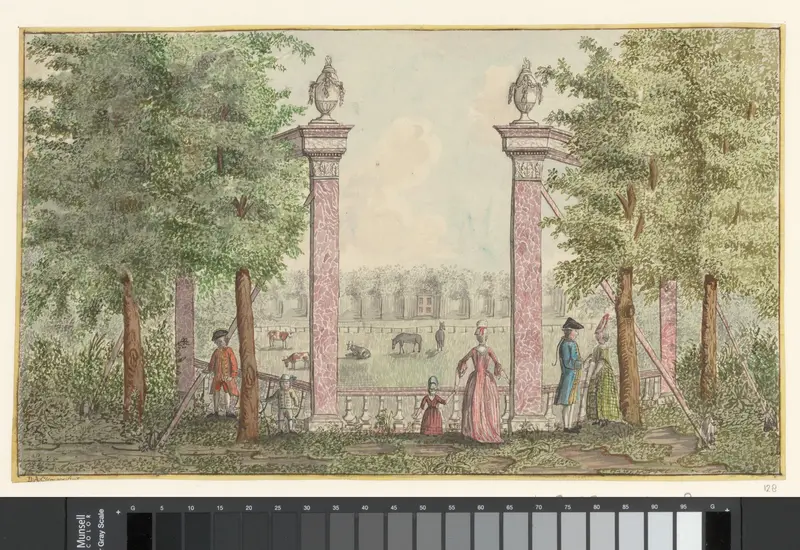 Gezicht op Ambachtsheerlijkheid Nieuwer-Amstel, met koeienweide Wall Art by Unknown - High-Resolution Digital Print