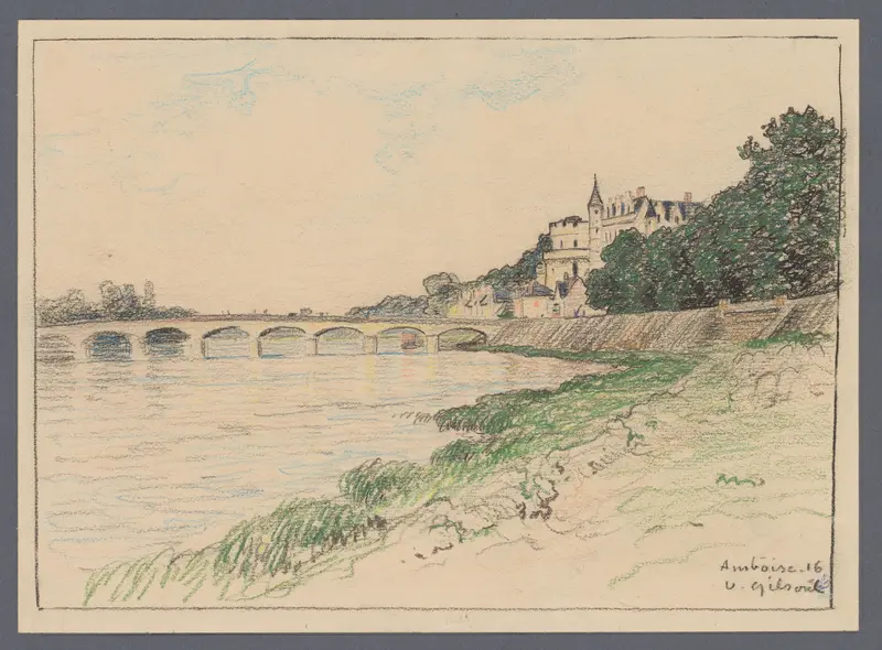 Gezicht op Amboise, gezien vanaf de Loire Wall Art by Unknown - High-Resolution Digital Print