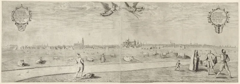 Gezicht op Amsterdam, gezien vanuit het westen Wall Art by Unknown artist - High-Resolution Digital Print