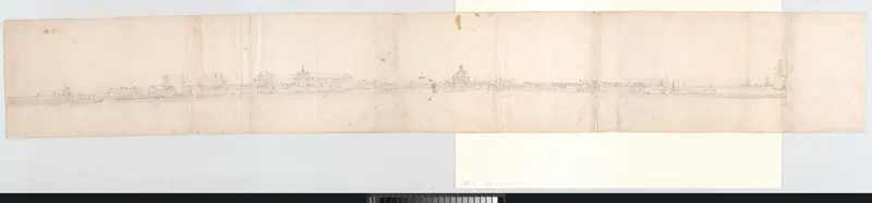 Gezicht op Amsterdam vanaf de Hoogte Kadijk tot de Muiderpoort Wall Art by anonymous - High-Resolution Digital Print