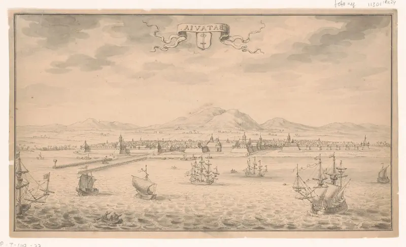 Gezicht op Batavia Wall Art by anonymous - High-Resolution Digital Print