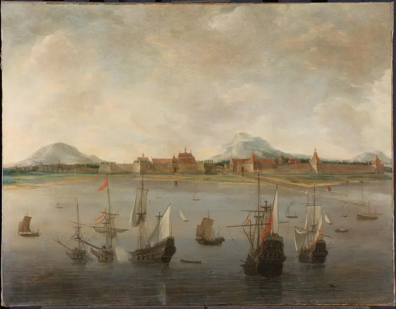 Gezicht op Batavia Wall Art by Hendrick Jacobsz. Dubbels - High-Resolution Digital Print