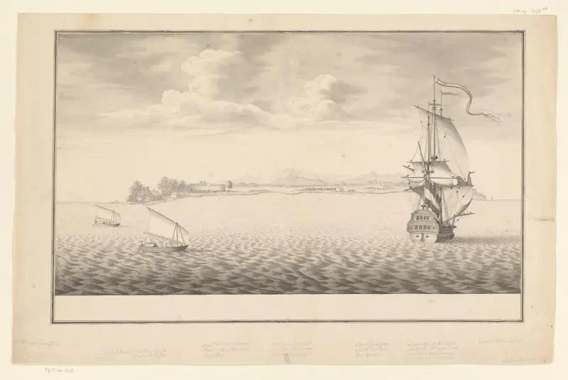 Gezicht op bergen en hoogland van Sulawesi in de buurt van Makassar Wall Art by anonymous - High-Resolution Digital Print