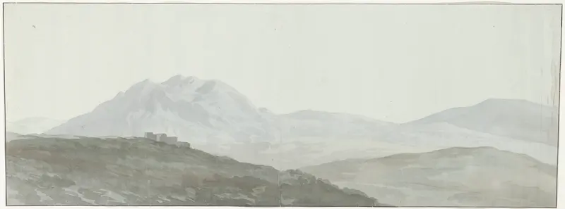 Gezicht op bergtoppen van de Apennijnen Wall Art by Louis Ducros - High-Resolution Digital Print