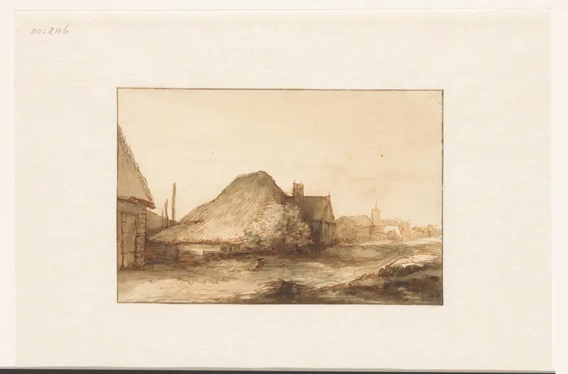 Gezicht op boerderijen Wall Art by anonymous - High-Resolution Digital Print