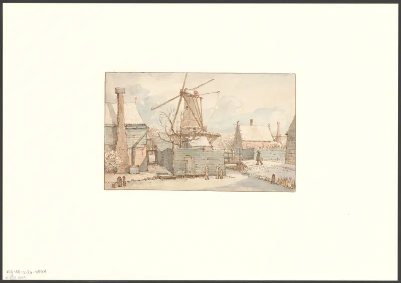 Gezicht op bolwerk Rijk met molen De Victor Wall Art by Unknown - High-Resolution Digital Print
