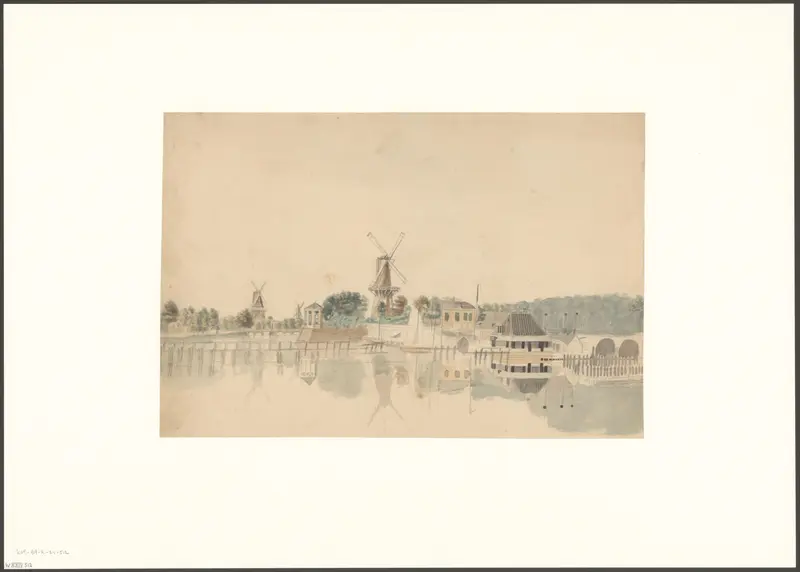 Gezicht op bolwerk Westerblokhuis Wall Art by Johan George Lodewijk Rieke - High-Resolution Digital Print