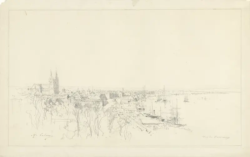 Gezicht op Bordeaux Wall Art by Maxime François Antoine Lalanne - High-Resolution Digital Print