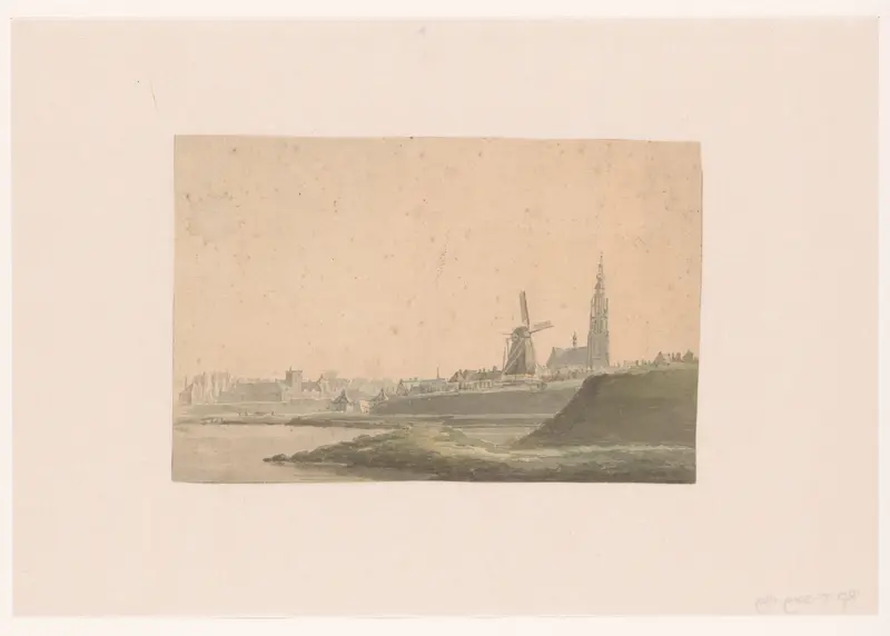 Gezicht op Breda vanaf de rivier Wall Art by anonymous - High-Resolution Digital Print